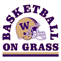 Washington Football Basketball On Grass SVG