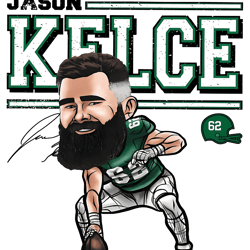 Jason Kelce 62 Eagles Football Player PNG