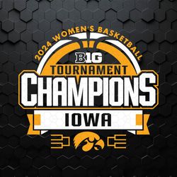 Iowa 2024 Big 10 Tournament Champions SVG