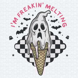 icecream ghost cute halloween im freakin melting svg
