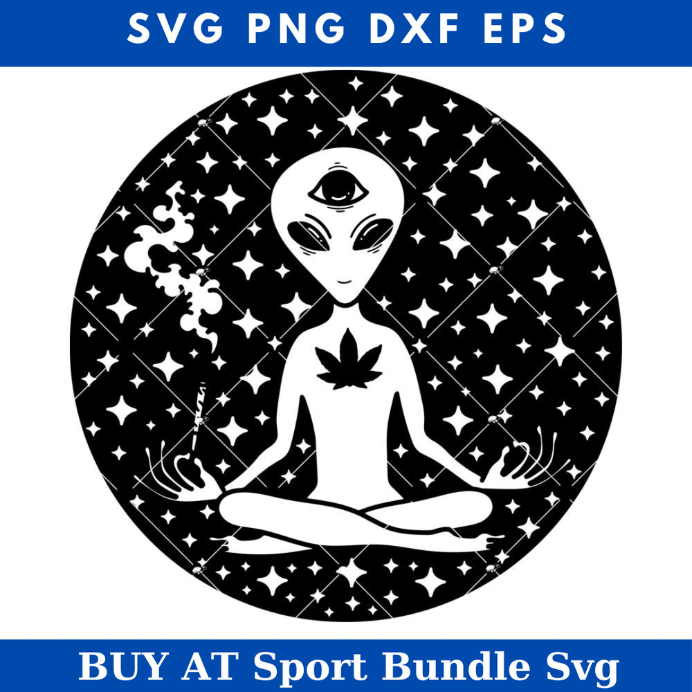 Alien UFO Svg, Alien Weed Svg, Cannabis Alien Svg, Kush Svg.jpg