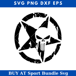 army skull star svg, punisher svg, veteran star svg, star
