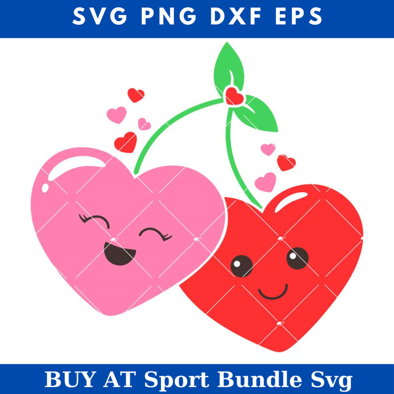 Cherry Sweet Svg, Cherry Valentine Svg, Girls Valentine Svg.jpg