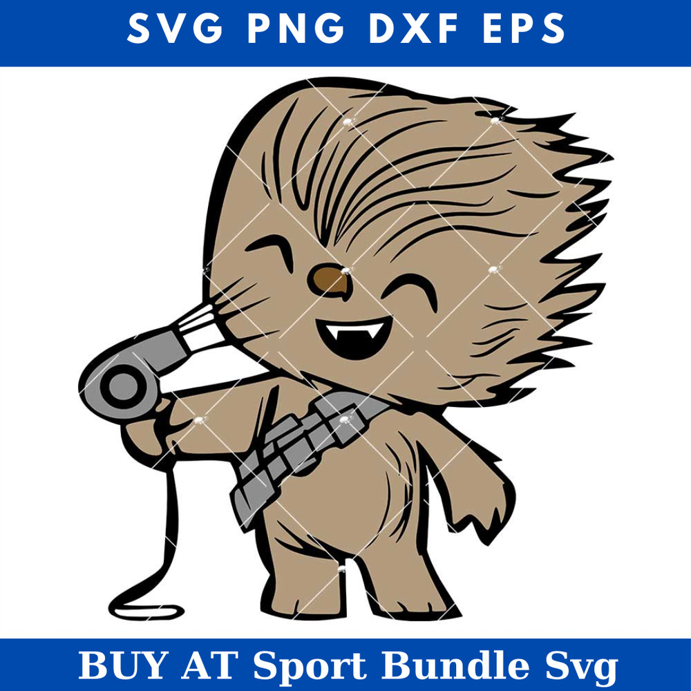 Chewbacca Hair Dryer Svg, Chewbacca Star Wars Svg.jpg