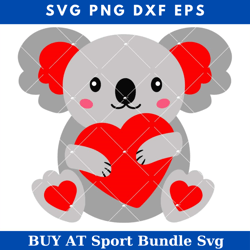 cute koala valentines day svg, cute koala svg, koala svg