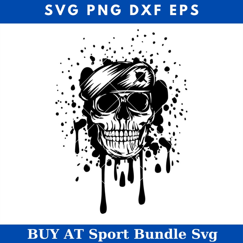 Drip Army Skull Svg, Skull Military Svg, Grunge skull Svg.jpg