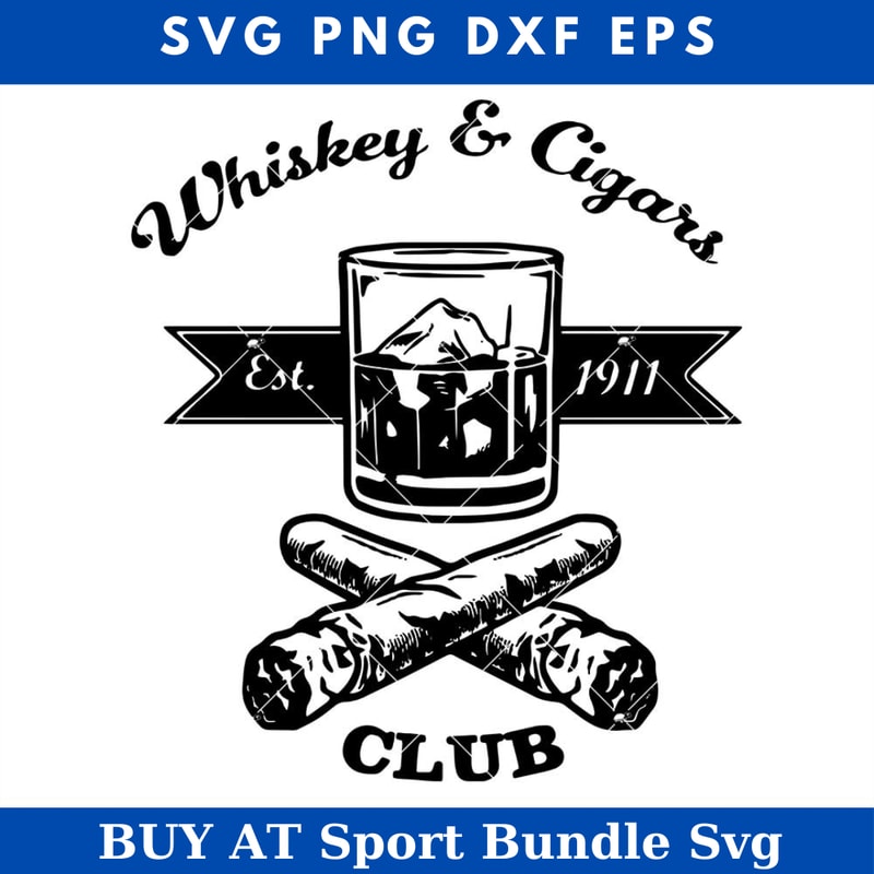 Gentlemens Club Whiskey and Cigar Svg, Cocktail Drink Svg.jpg