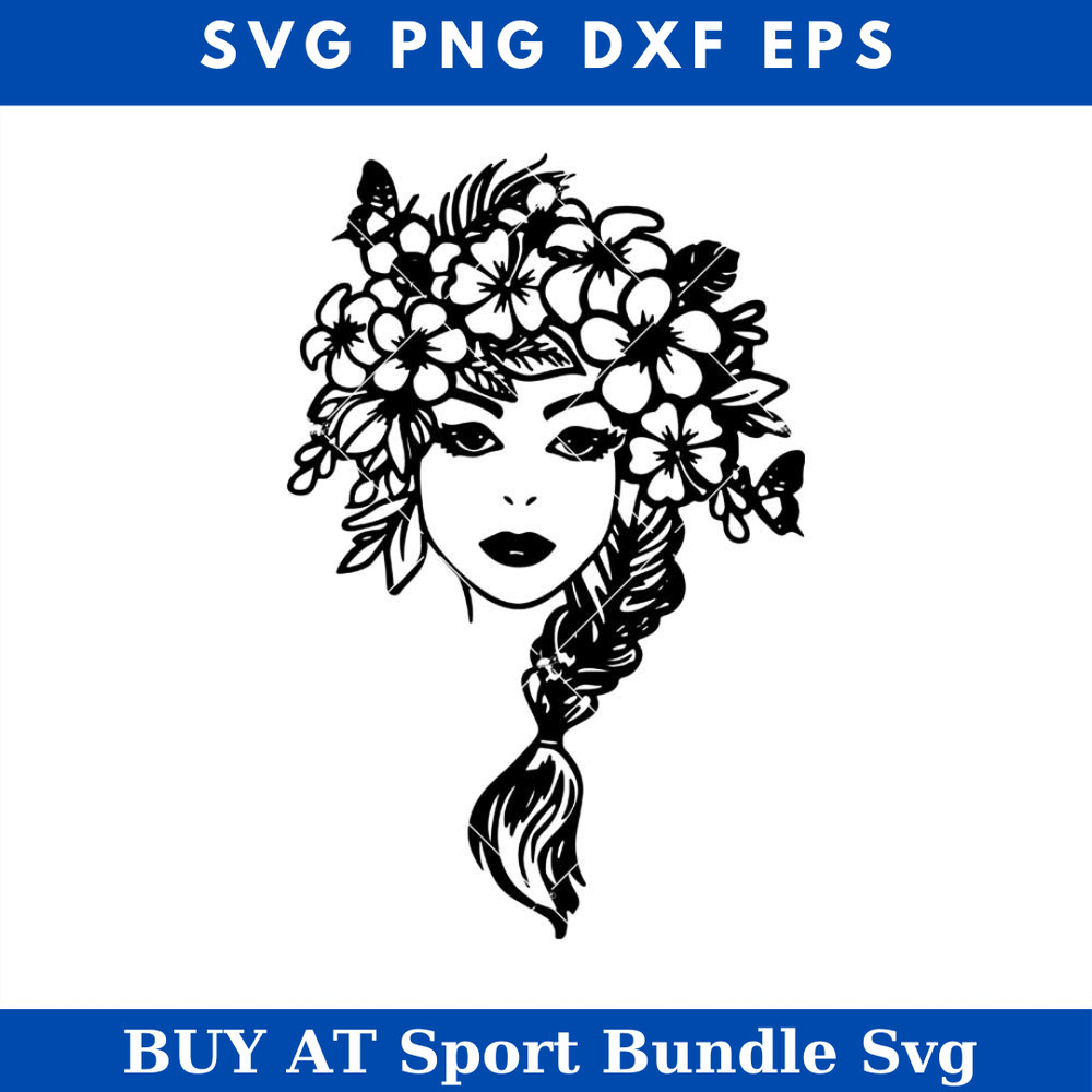 Girl With Flower Crown Svg, Flower Girl Svg, Hawaii Girl Svg.jpg