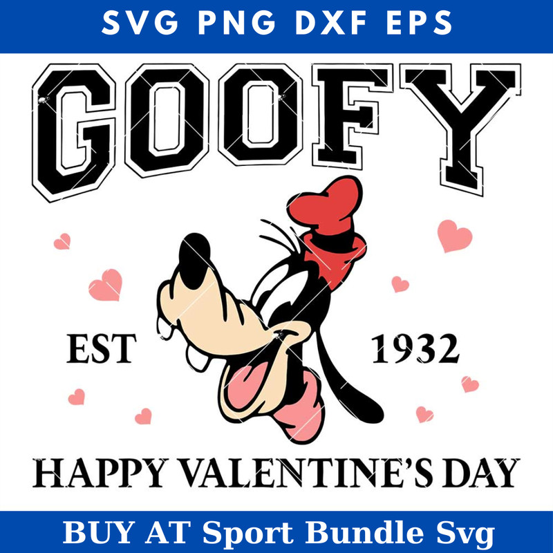 Goofy Happy Valentines Day Svg, Dog Head Valentines Svg.jpg