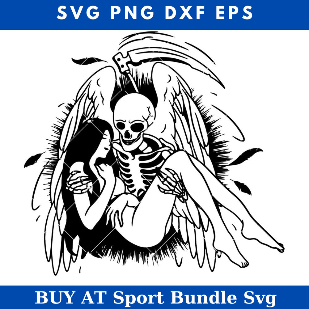 Grim reaper and Woman Svg, Skeleton with Woman Svg.jpg