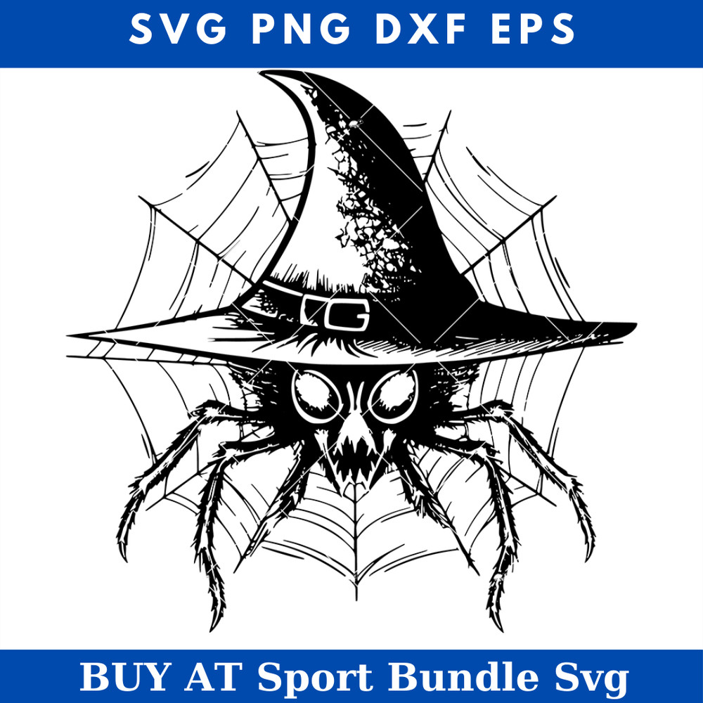 Halloween Spider Svg, Spider With Witch Hat Svg, Halloween.jpg