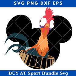 hei hei rooster svg, moana svg, mouse ears svg, cartoon svg