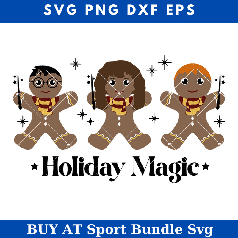 Holiday Magic Wizard Gingerbread Svg, Wizard Christmas Svg.jpg