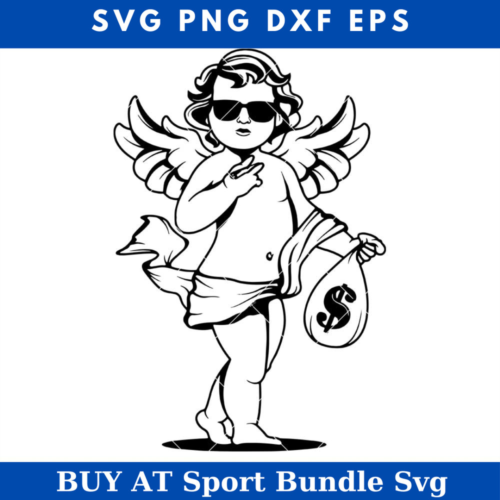 Hooligan Bad Angel Svg, Cool Bandit Child Svg, Hipster Cupid.jpg