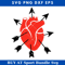 Human Heart with Arrows Svg, Valentines Day Svg, Heart Svg.jpg