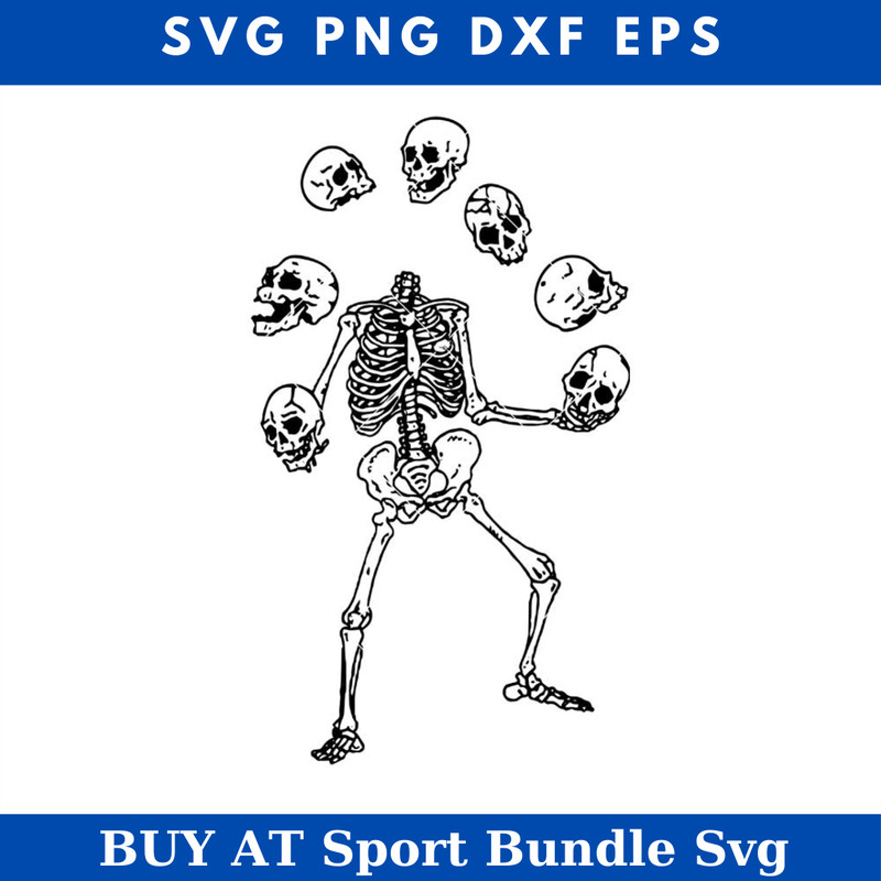 Juggling Skeleton Svg, Skeleton Circus Svg, Skeleton Funny.jpg
