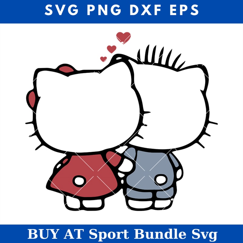 Kawaii Kitty Couple Svg, Hello Kitty Svg, Cat Valentines Svg.jpg