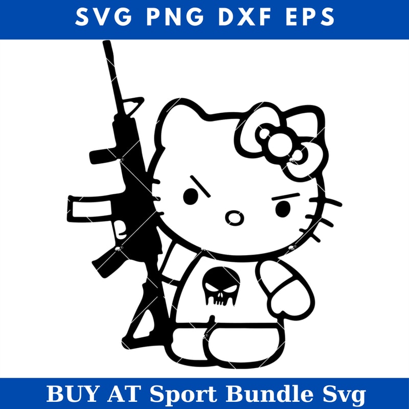 Kitty Cat Punisher Svg, Kitty Cat with Rifles Svg.jpg