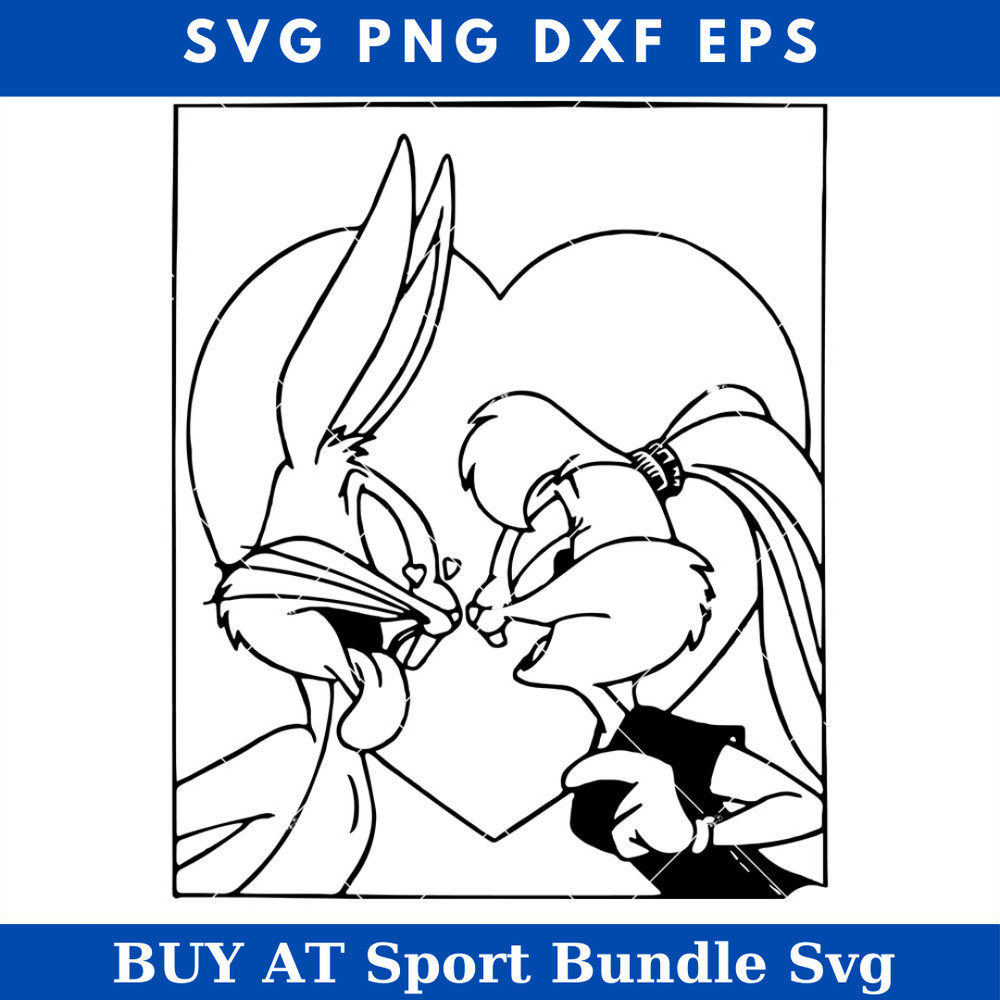 Love Bunny Svg, Bugs Bunny Svg, Cartoon Svg, Valentine Svg.jpg