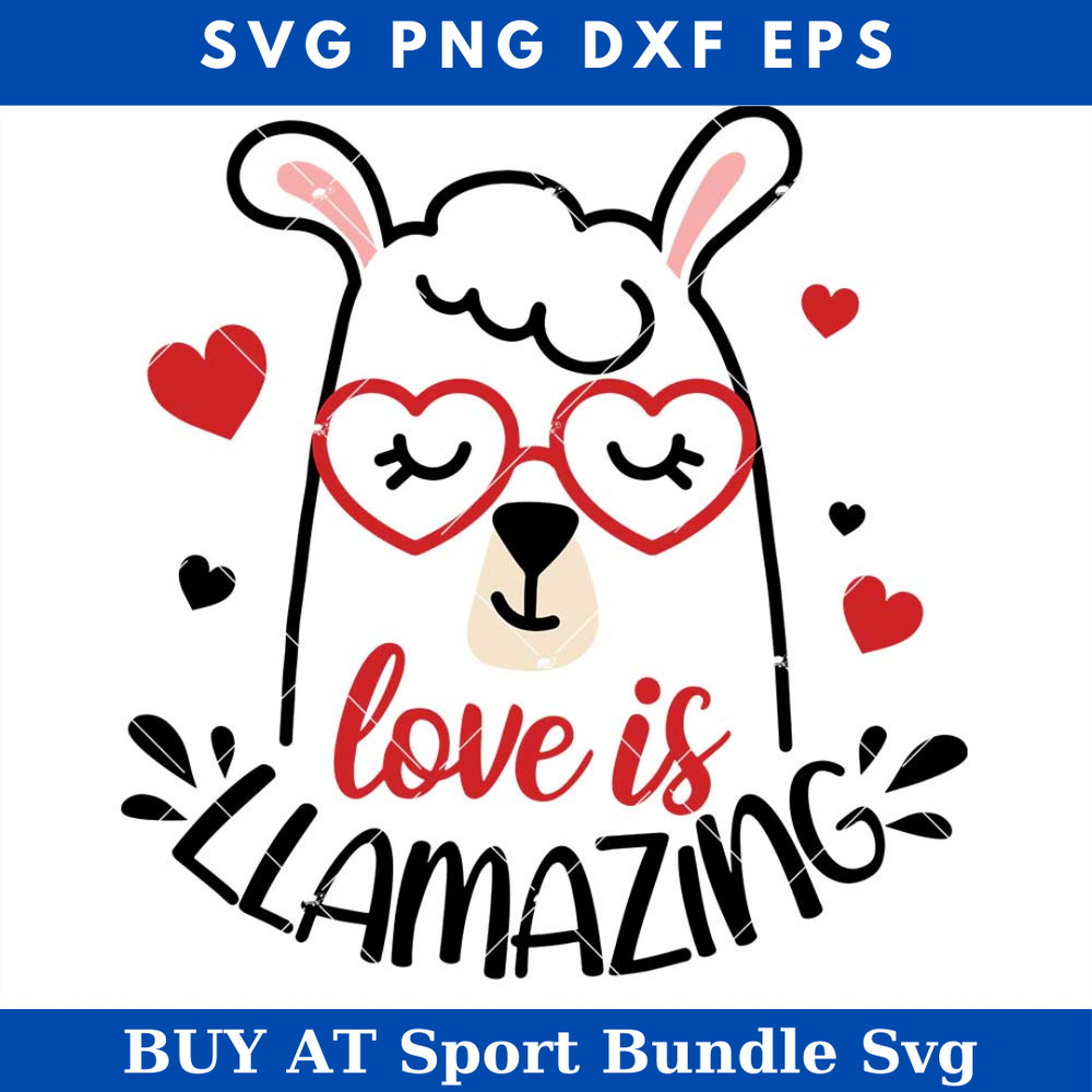 Love Is Llamazing Svg, Love Llama svg.jpg