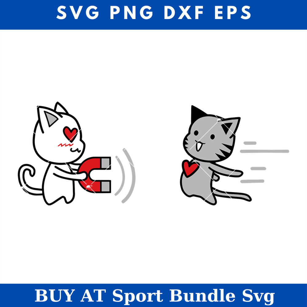 Love Magnet Svg, Funny Kitty Cat Svg, Cat Valentines Day Svg.jpg