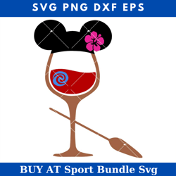moana wine glass svg, disney wine svg, moana princess svg