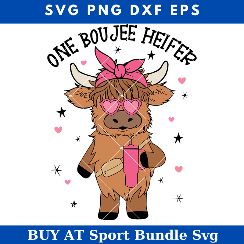 One Boujee Heifer Svg, Valentine Day Western Country Svg.jpg