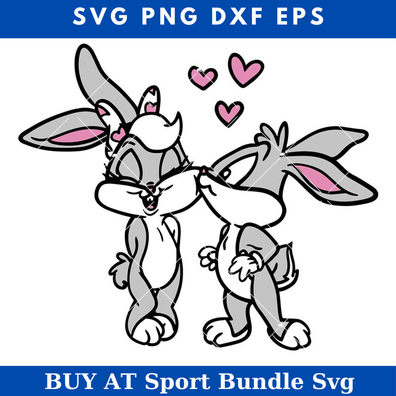 Rabbit Couple Love Svg, Cute Animals Svg, Valentine Day Svg.jpg
