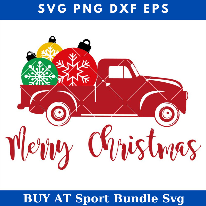 Retro Truck Carrying Christmas Balls Svg, Christmas.jpg