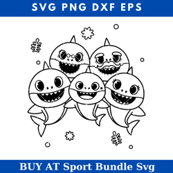 shark family dance svg, baby shark dance svg, baby shark