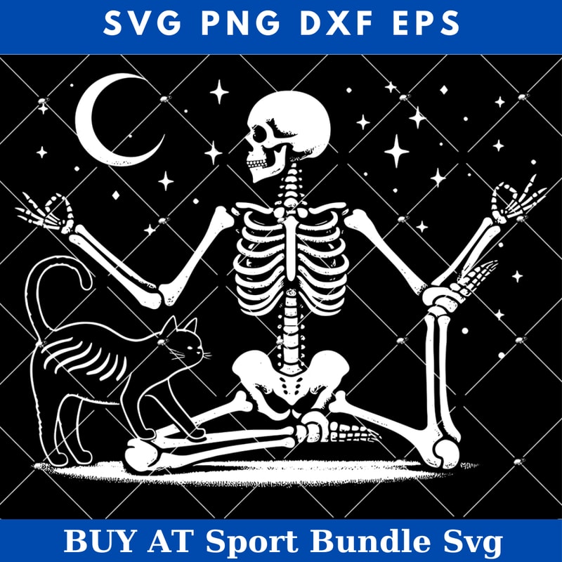 Skeleton Yoga Teacher Svg, Scary Yoga Class Svg, Shavasana.jpg