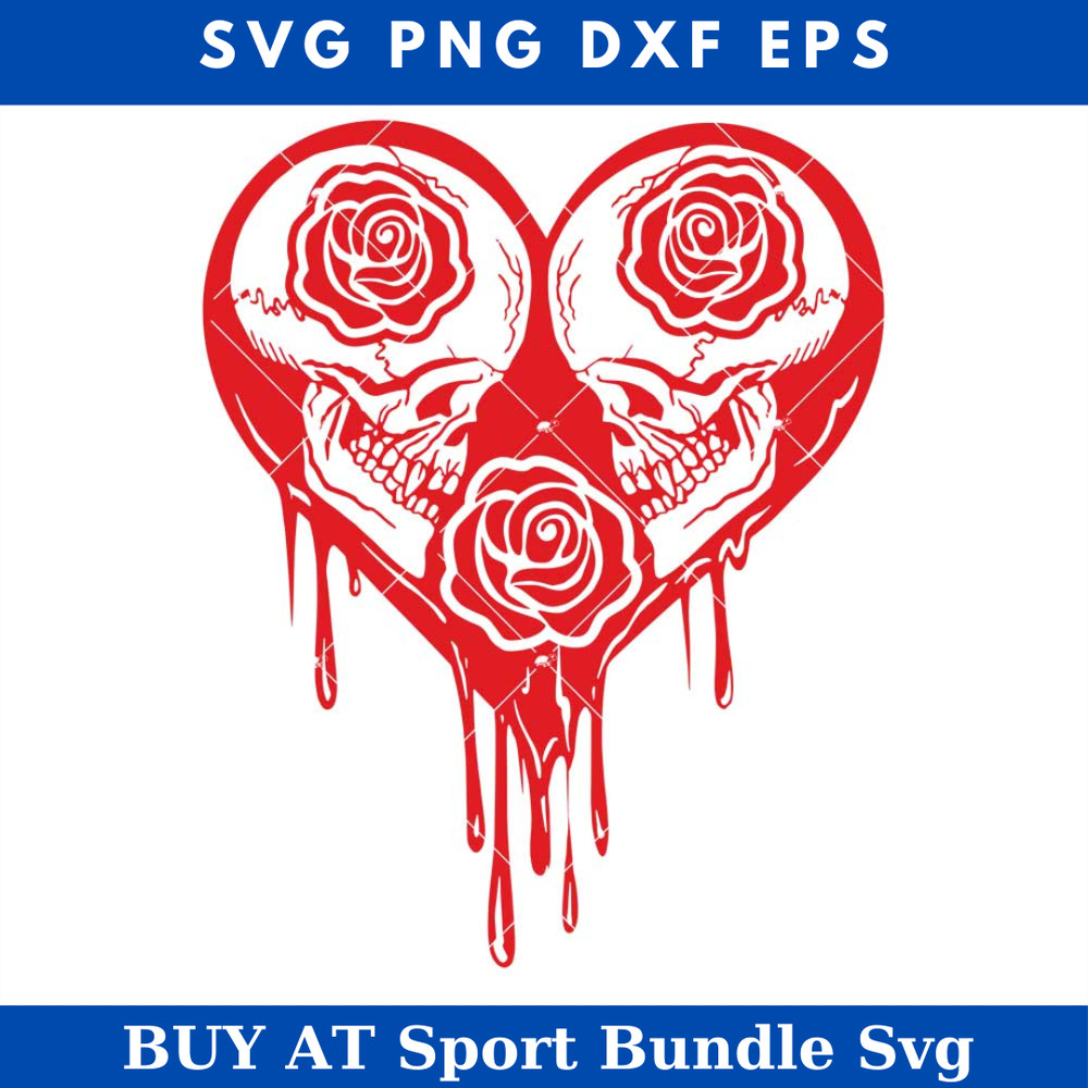 Skull Love Svg, Valentine Heart Skeleton Svg, Valentines.jpg