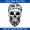 Skull with Bandana Svg, Bearded Skull Svg, Man Skull Svg.jpg