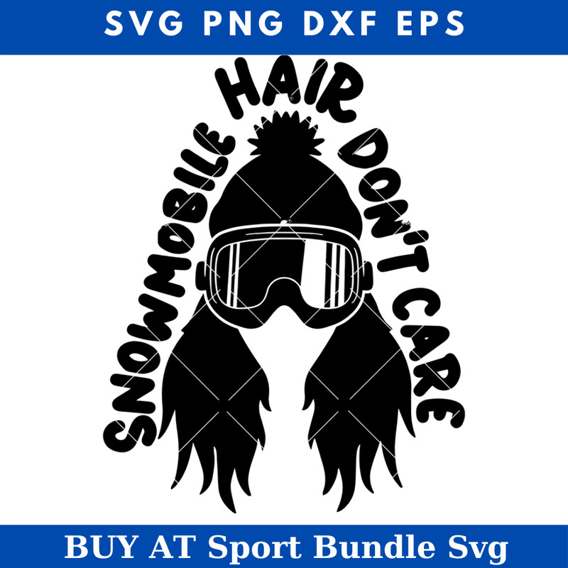 Snowmobile Hair Dont Care Svg, Mountain Snowmobile Girl Svg.jpg
