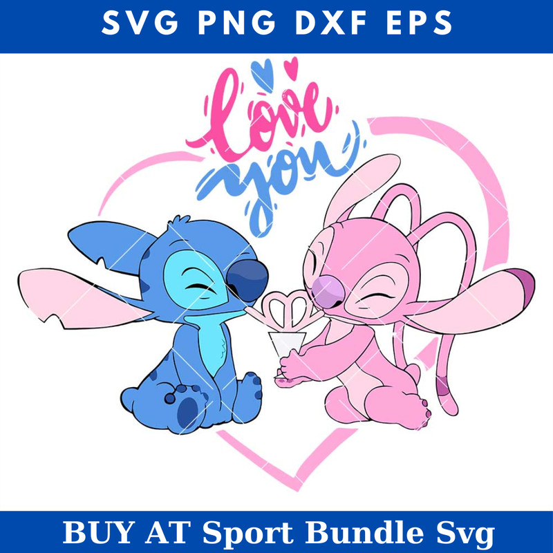 Stitch With Angel Love Svg, Valentine Stitch Svg, Love Svg.jpg