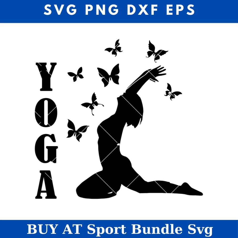 Stretch Meditation Calming Mind and Body Svg, Yoga Butterfly.jpg