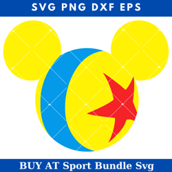 toy story character svg, mouse ears svg, ball luxo svg