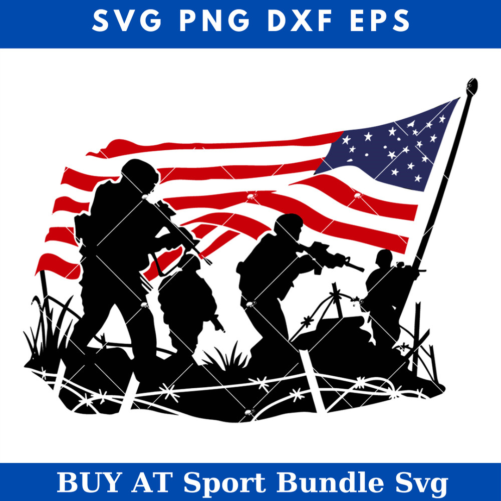 US Soldier Svg, Veteran Soldier Svg, Military Svg, US Flag.jpg