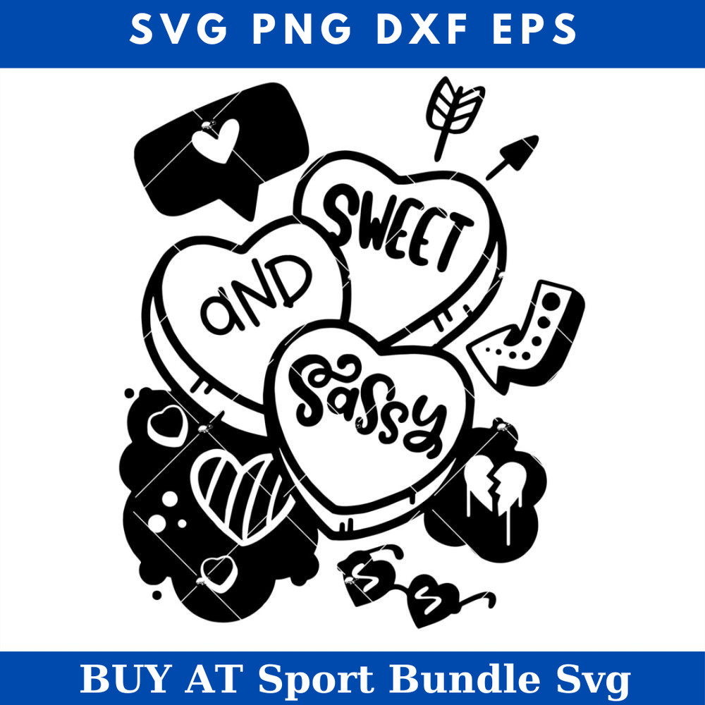 Valentines Day Cute Girly Hearts Svg, Sweet and Sassy Svg, Hearts Svg Svgturtle.com.jpg