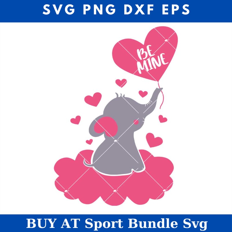 Valentines Day Elephant Cute Svg, Elephant Cute Svg.jpg