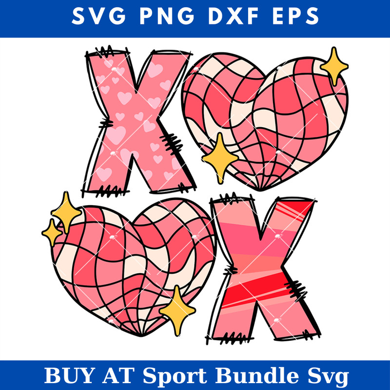 XOXO Pink Heart Valentine Svg, Xoxo Love Svg, Valentines.jpg