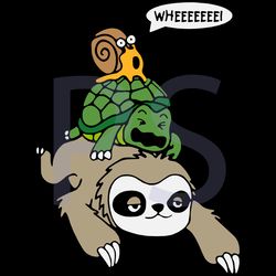 sloth turtle snail funny cute animal lover, trending svg, sloth clipart, sloth print, funny sloth, funny gift, sloth sle