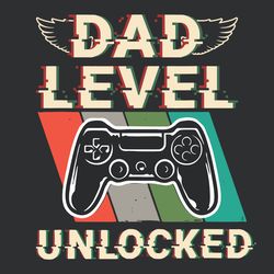 dad level unlocked svg, fathers day svg, leveled up svg, level unlocked svg, gamer dad gift, playstation daddy svg, new