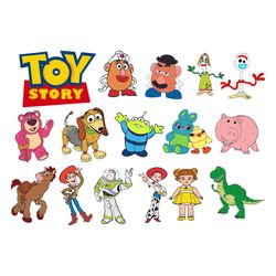 toy story bundle svg, trending svg, woody svg, forky svg, buzz lightyear svg, rex svg, jessie svg, aliens svg, cameo svg