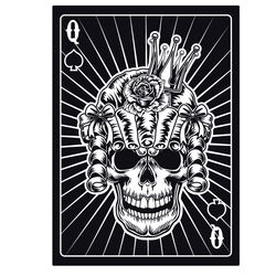 q skull card svg, trending svg, skull svg, black horror skull svg, q card svg, queen skull svg, skull tattoo svg, poker