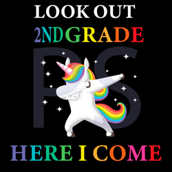 look out 2nd grade here i come unicorn svg, trending svg, unicorn svg, dabbing unicorn svg, 2nd grade svg, 2nd grade uni