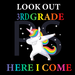 look out 3rd grade here i come unicorn svg, trending svg, unicorn svg, dabbing unicorn svg, 3rd grade svg, 3rd grade uni