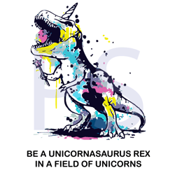 be a unicornasaurus rex in a field of unicorns svg, trending svg, saurus svg, unicorn svg, t rex svg, dinosaur svg, dino