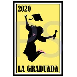 mexican loteria journal: la graduada 2020 svg, trending svg, card svg, journal svg, graduada svg, graduate svg, students