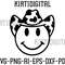 Cow Print Hat Smiley Face SVG PNG DXF Disco Cowboy Smiley Cow Print Cowboy Hat.jpg